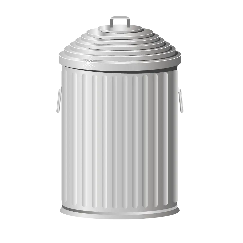 Metal Trash Can