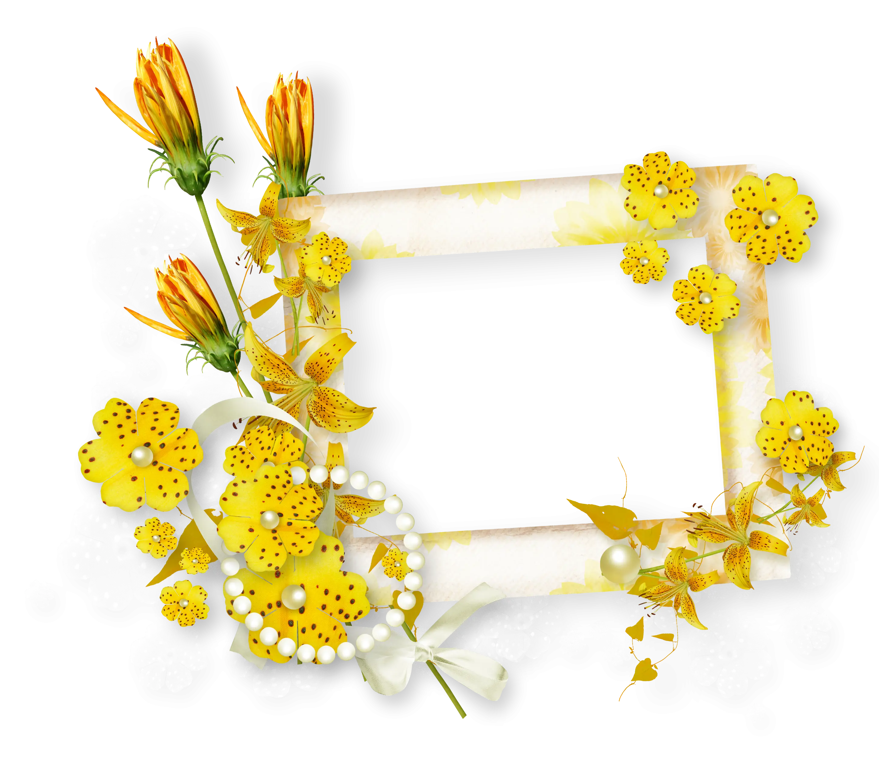 Yellow Flower Decorative Frame