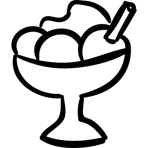 Ice Cream Sundae Outline