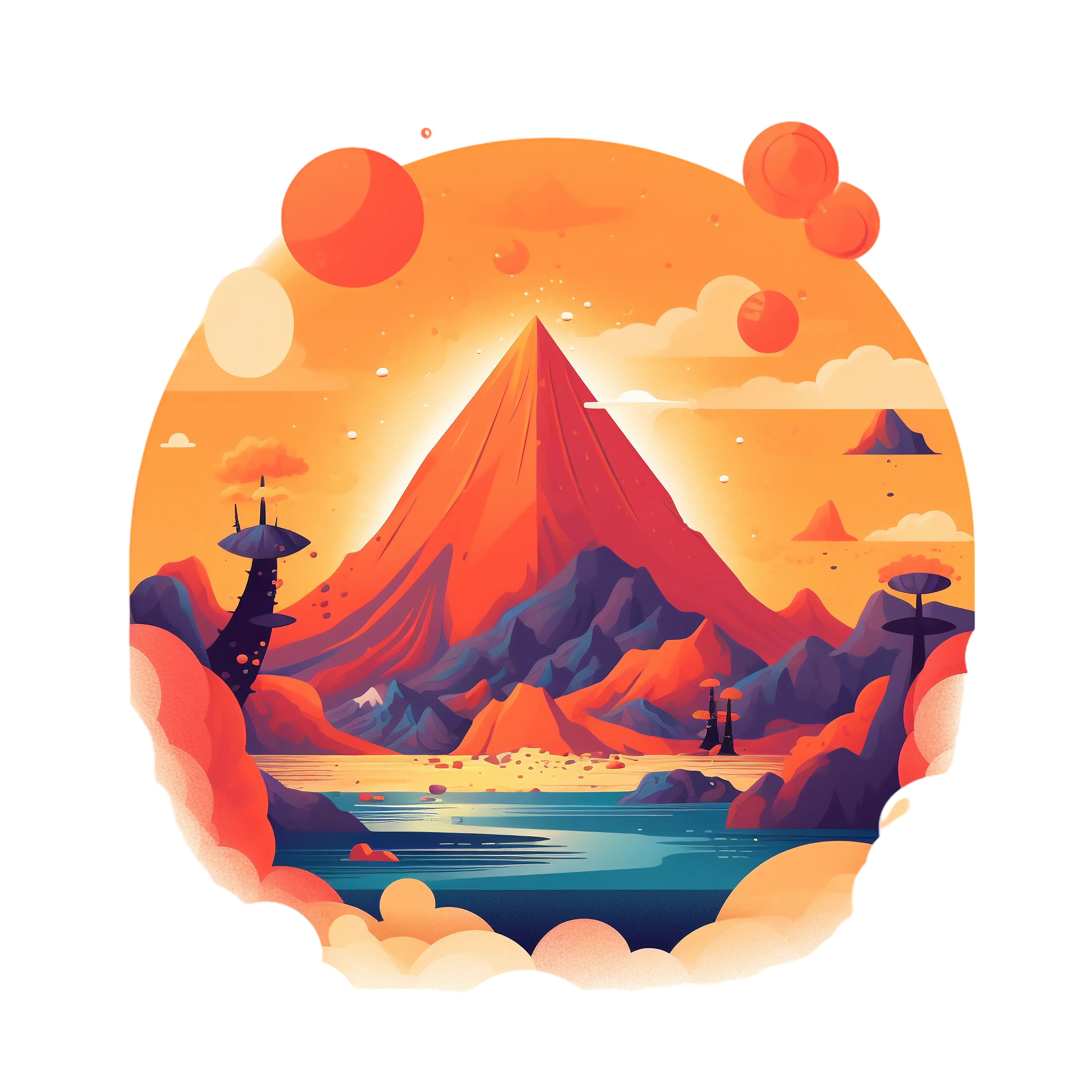 Red Mountain at Sunset
