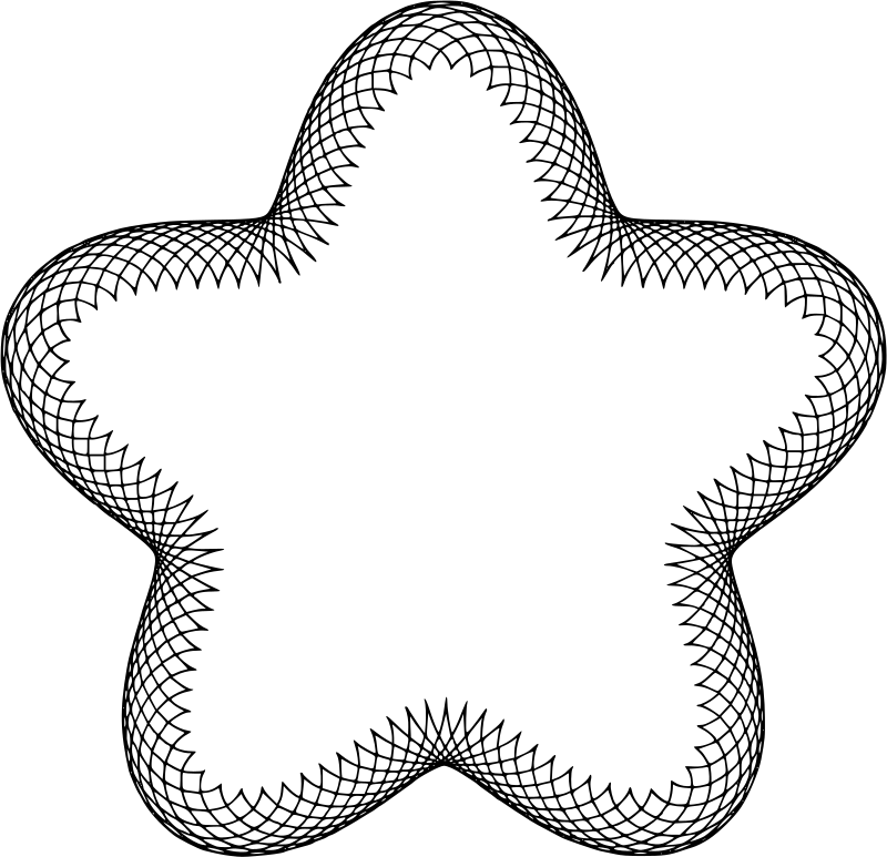 Star-Shaped Decorative Outline Design