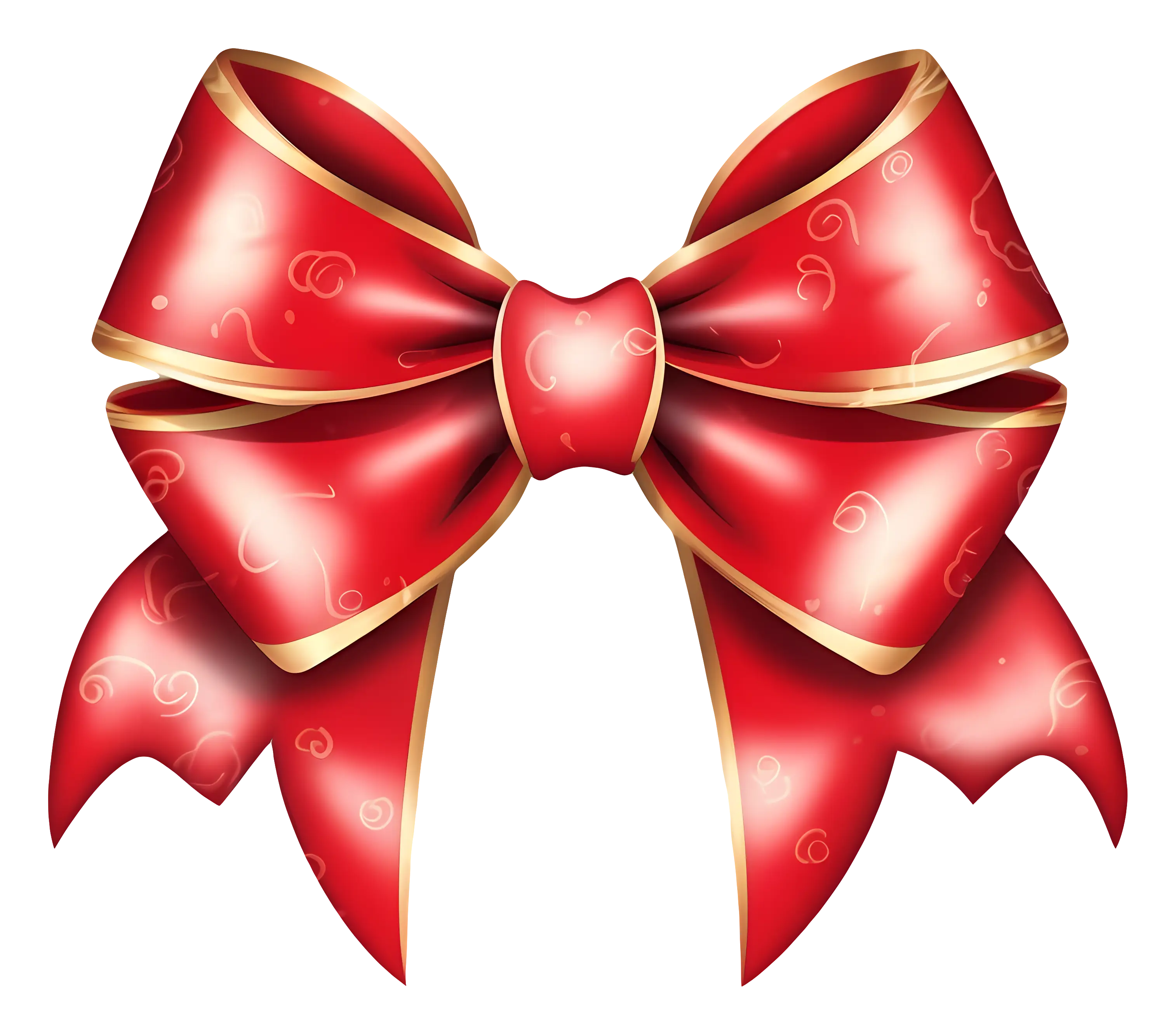 Shiny Red Ribbon Gift Bow