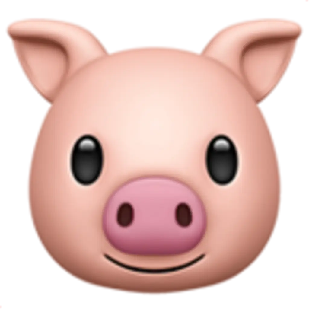 Pig Face Emoji Design