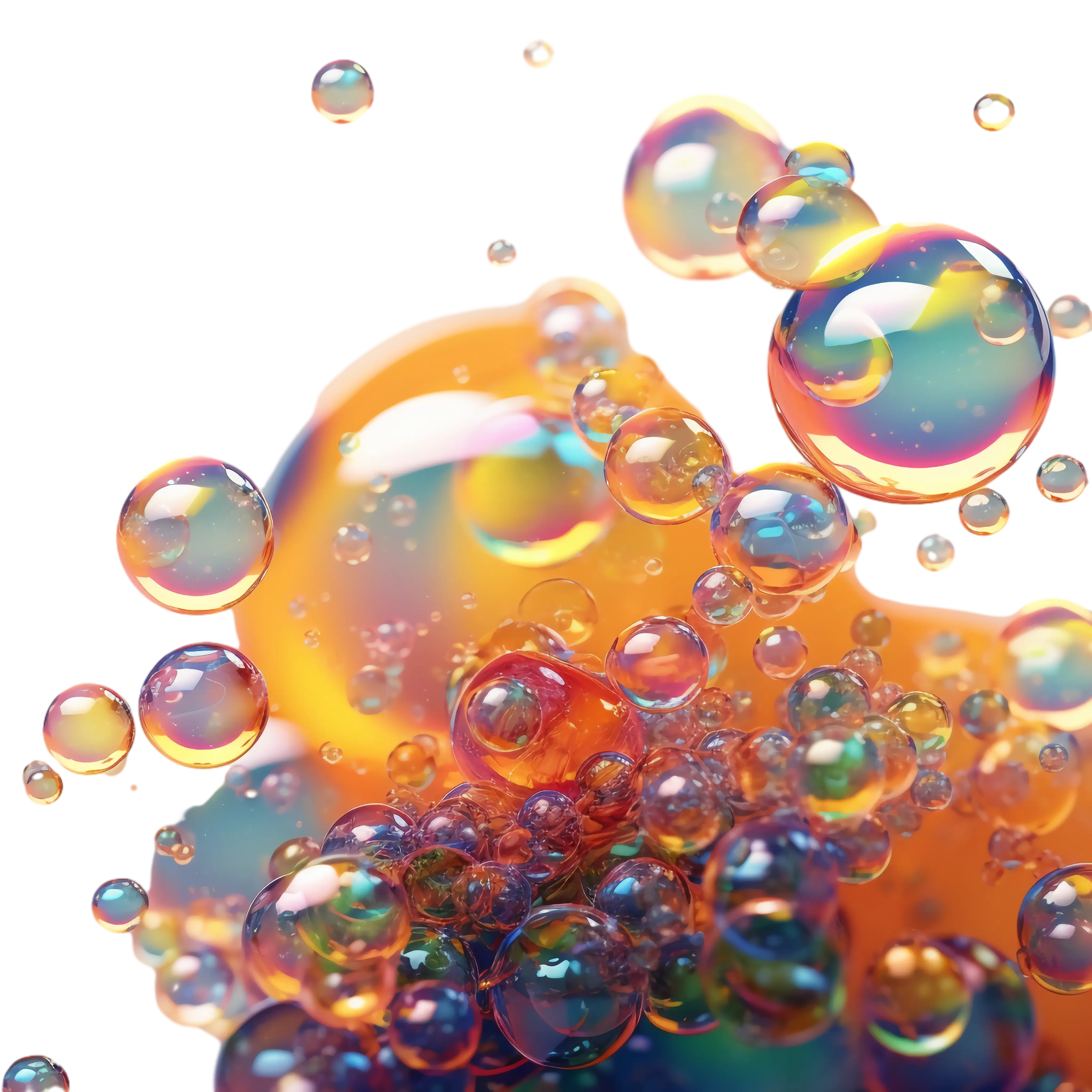 Colorful Rainbow Soap Bubbles