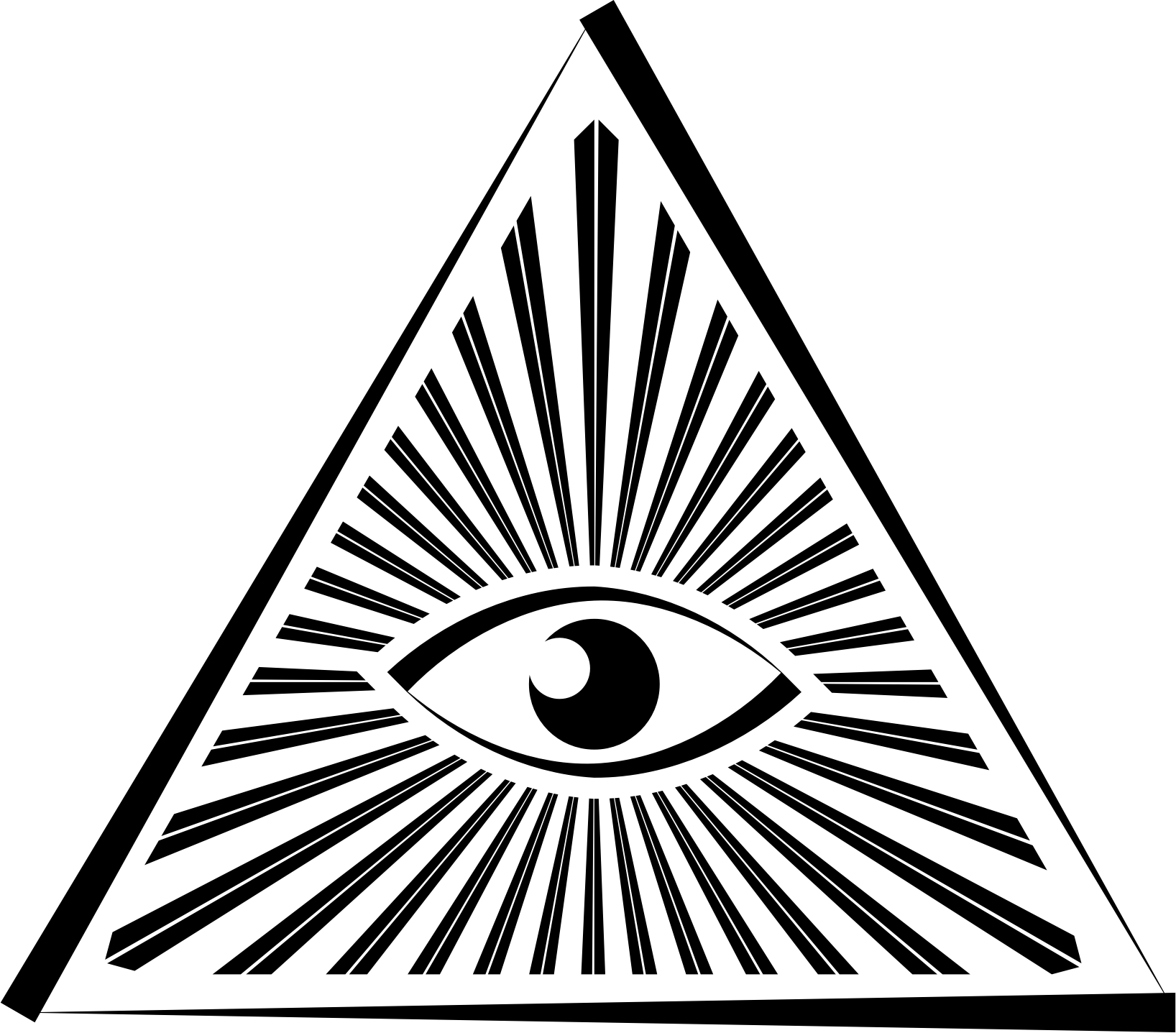 Illuminati Eye in Triangle Symbol
