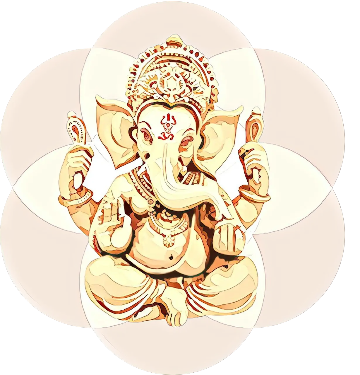 Ornamental Ganesh Illustration with Cultural Design