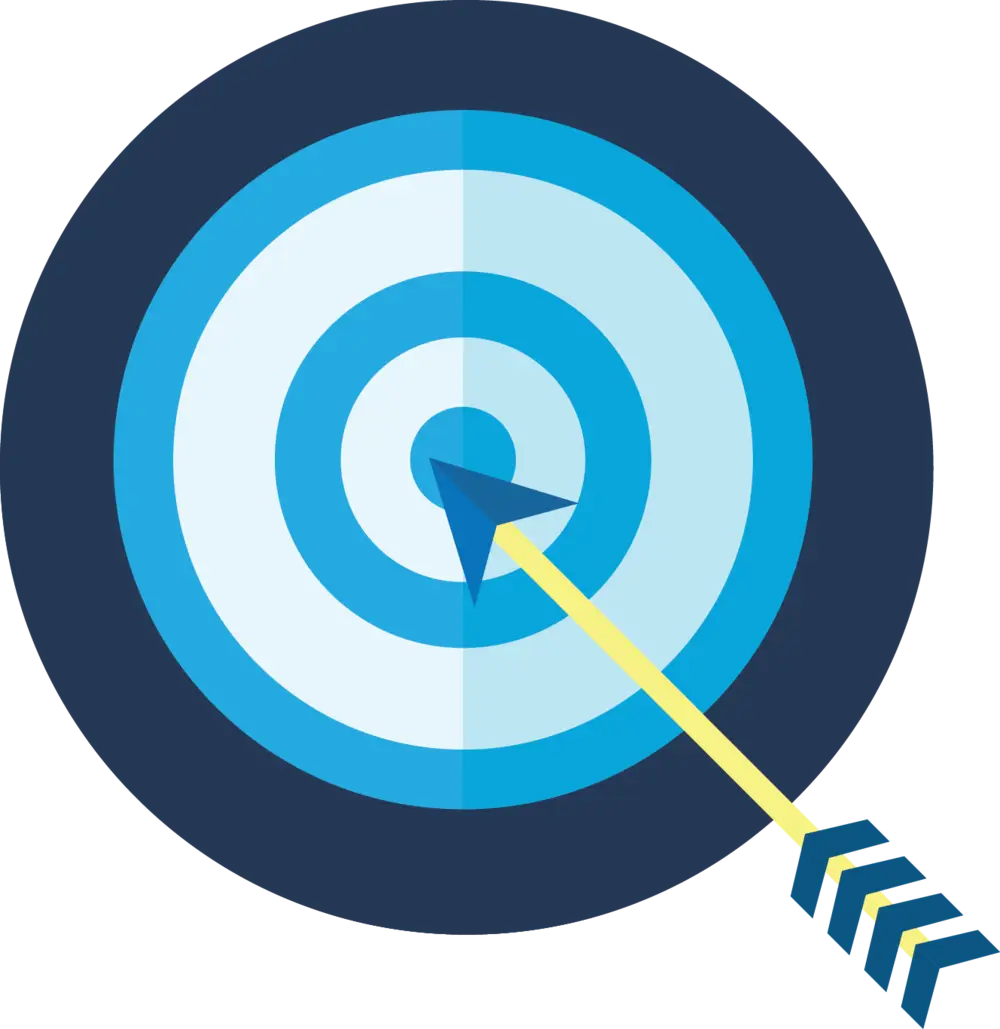 Target with Arrow Hitting Bullseye