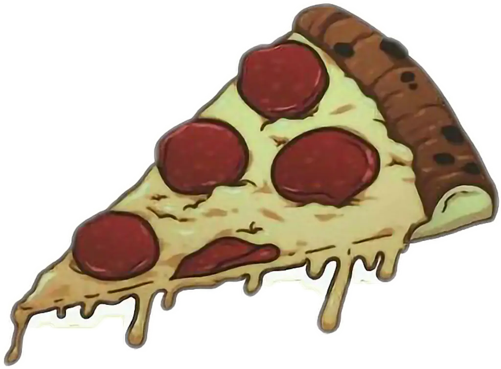 Pepperoni Pizza Slice with Melting Cheese