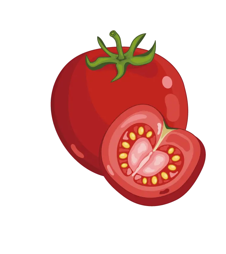 Illustration of a Cartoon Tomato