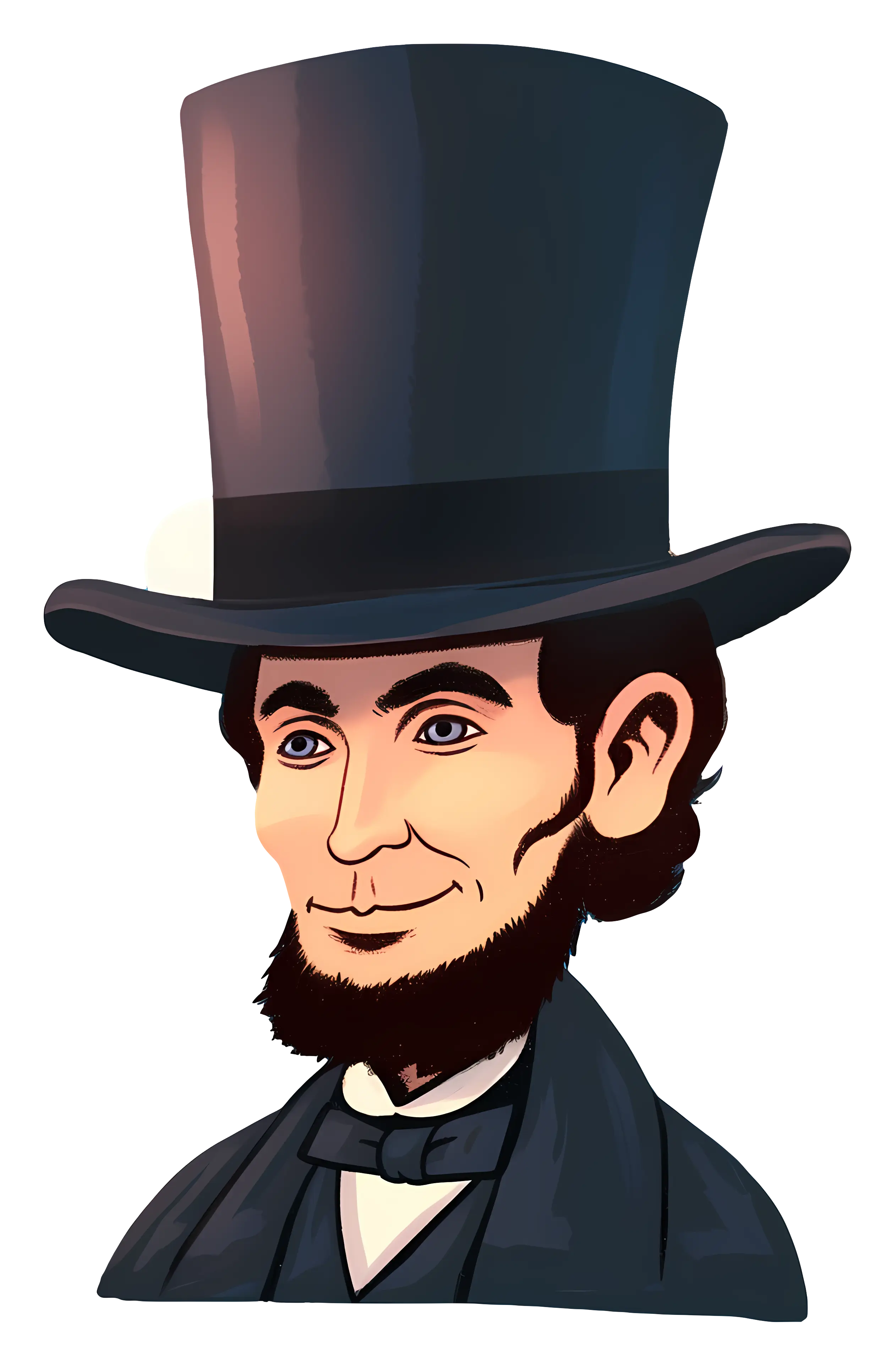 Cartoon Man with Historical Top Hat