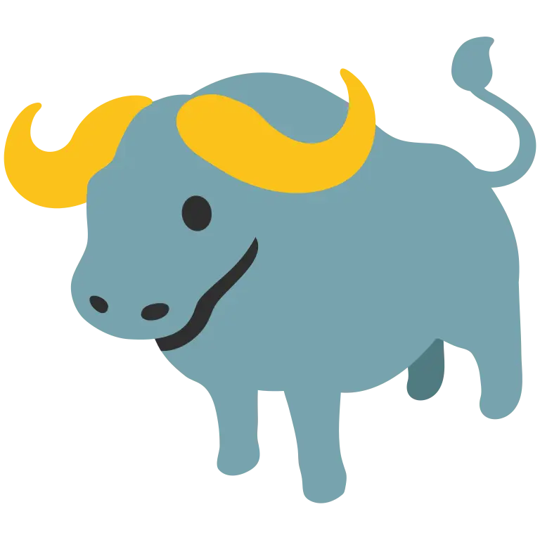 Cute Cartoon Buffalo Illustration