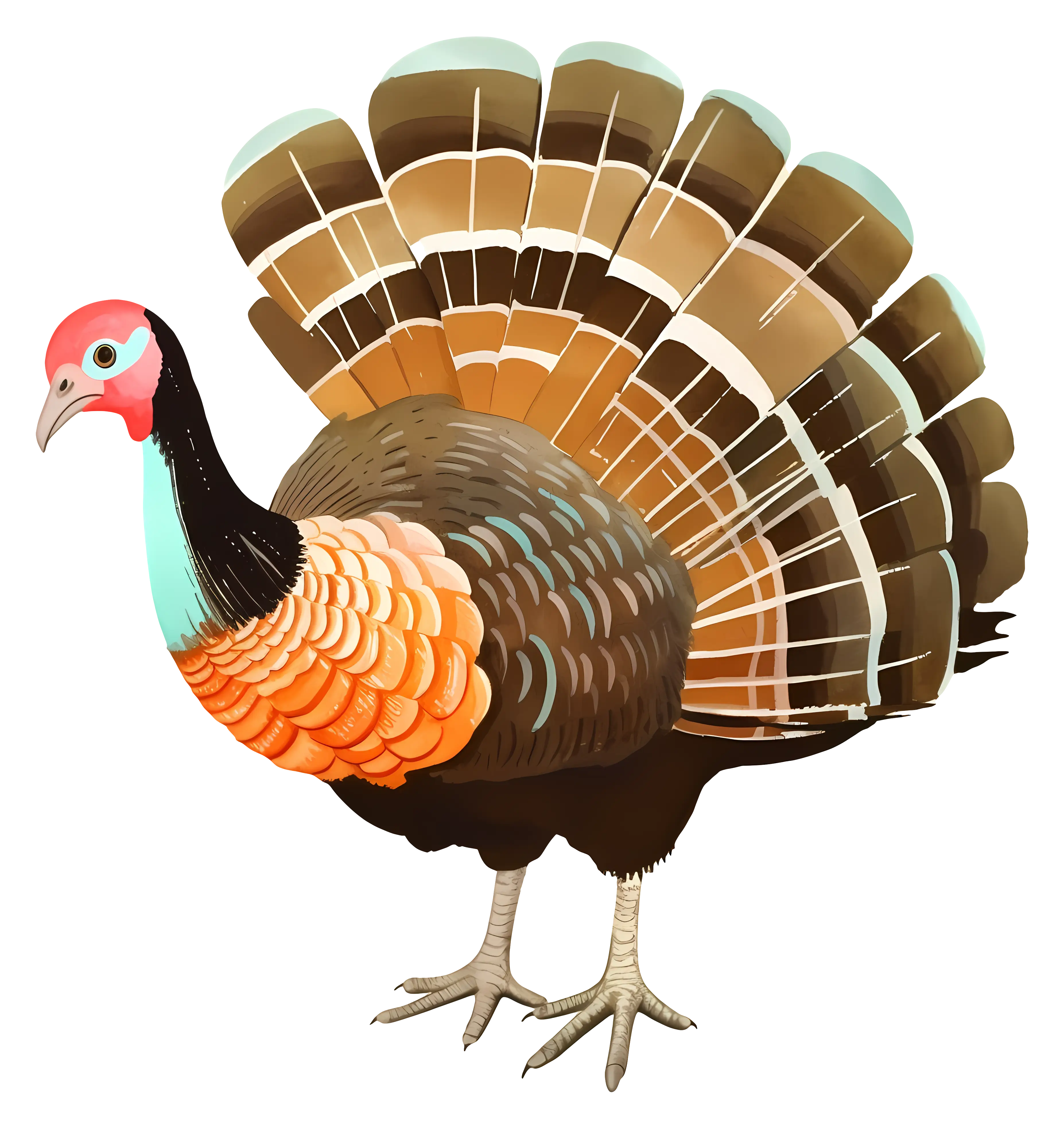 Realistic Turkey Illustration for Thanksgiving