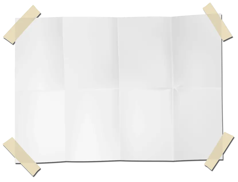 Blank Paper Taped on Wall