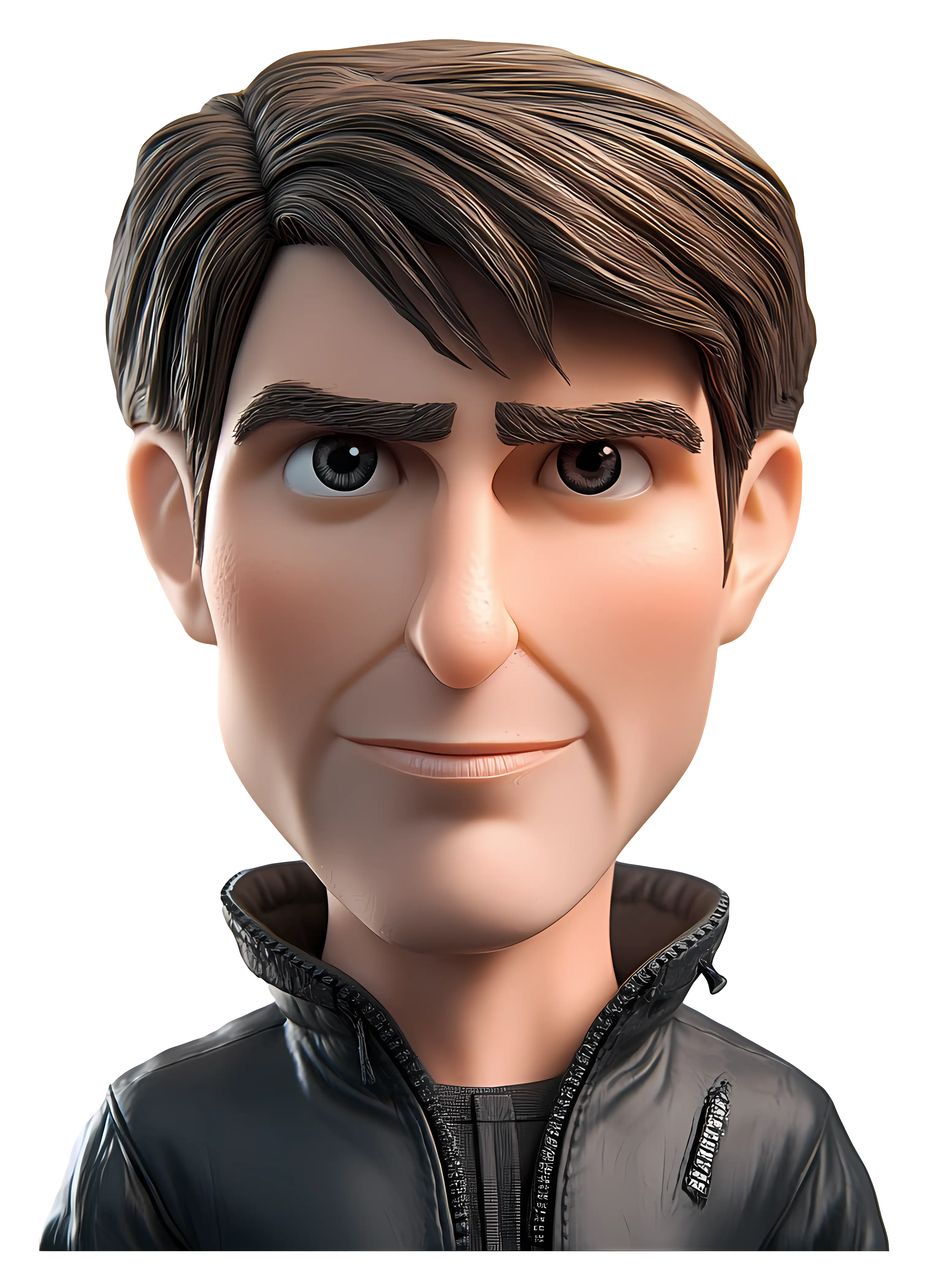 Animated Man in Black Jacket
