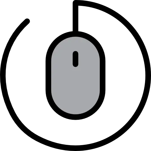 Computer Mouse Icon with Circular Border