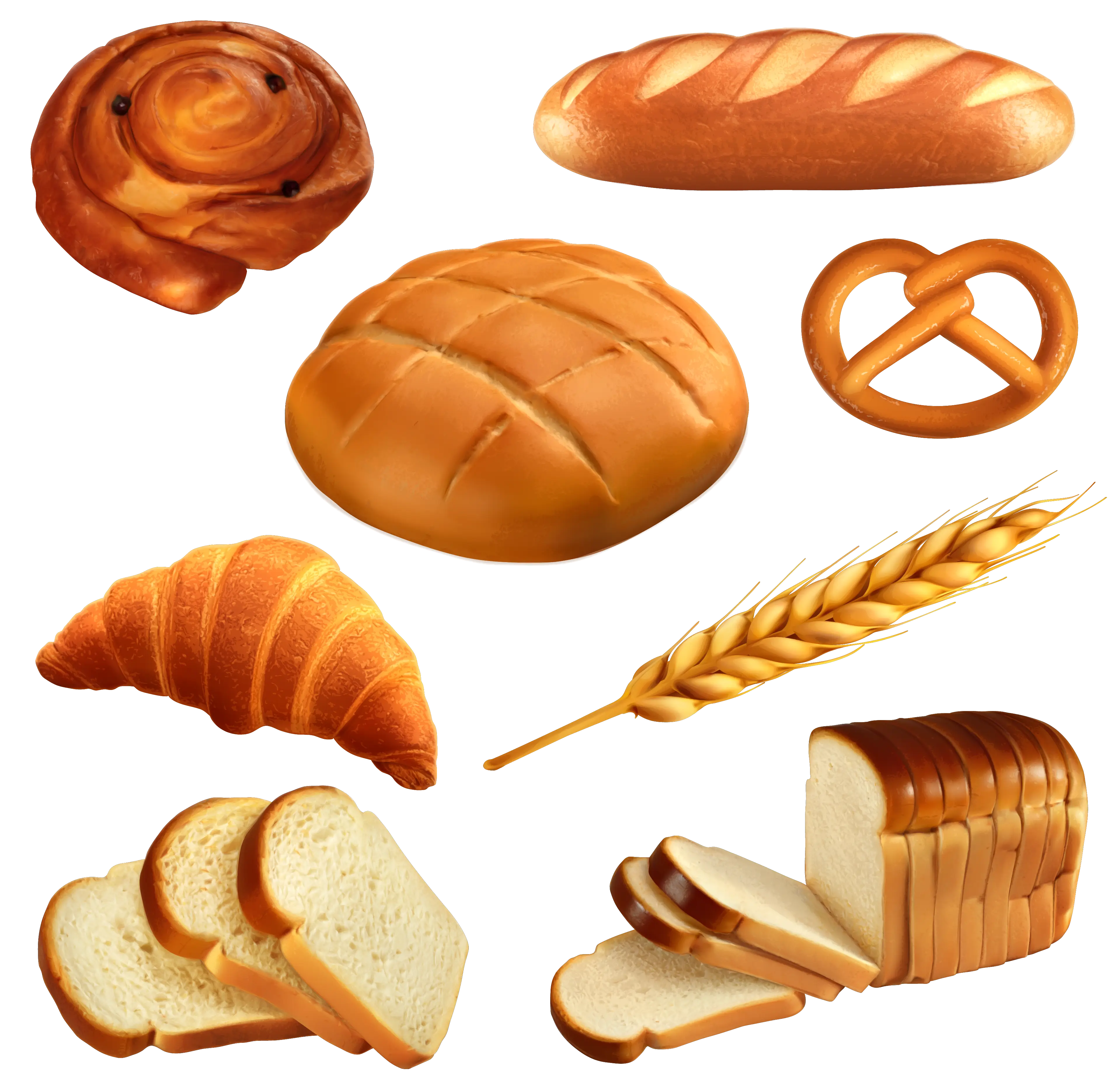 Variety of Breads and Baked Goods