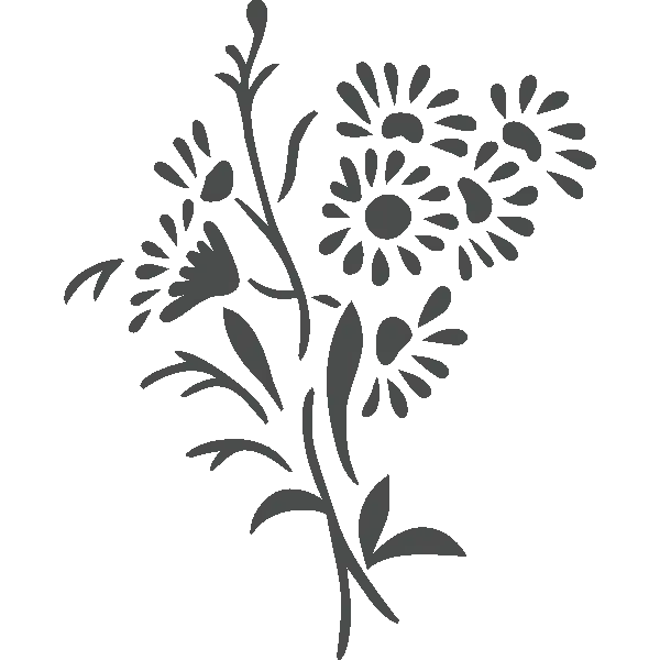 Black Floral Decorative Design