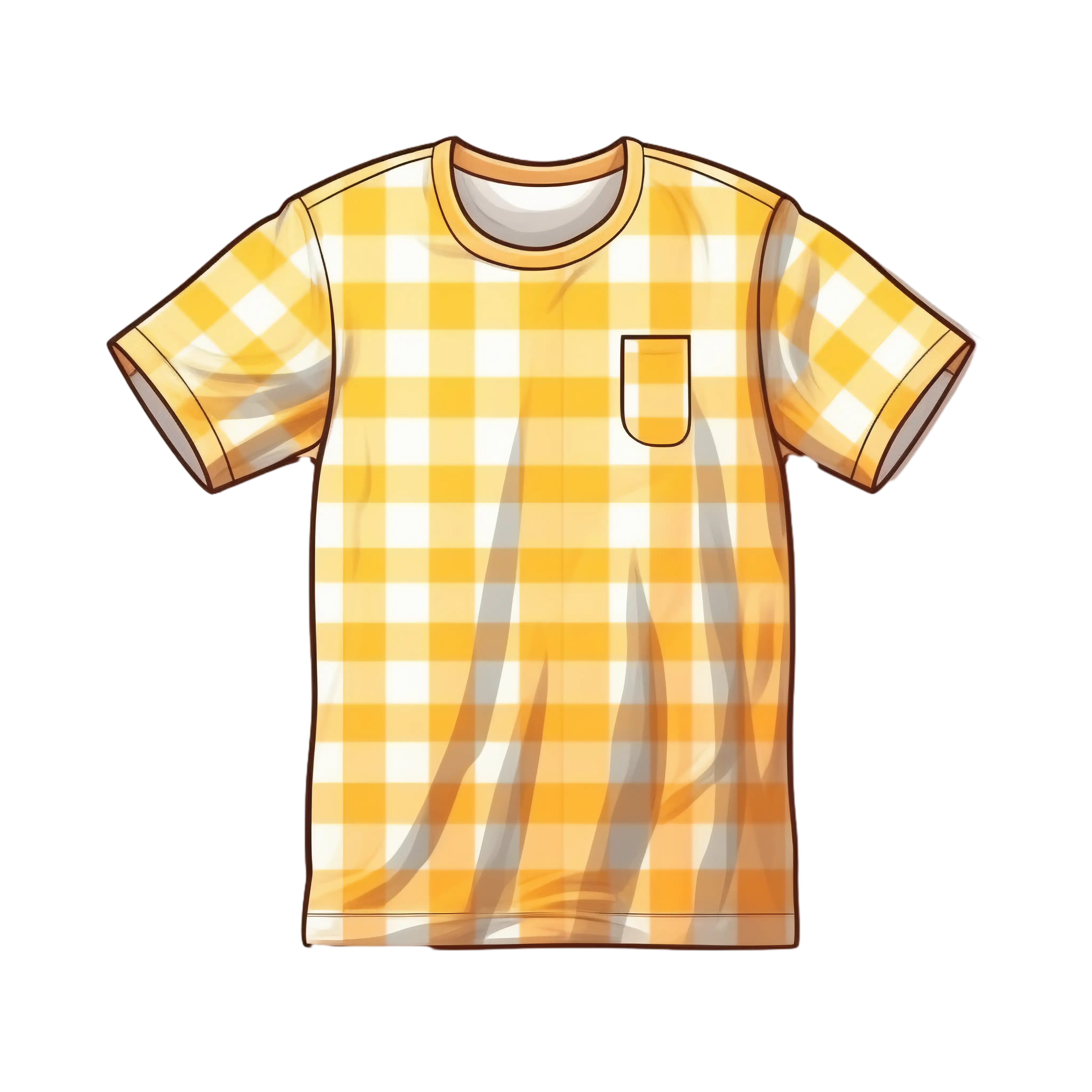 Yellow Plaid Shirt Illustration