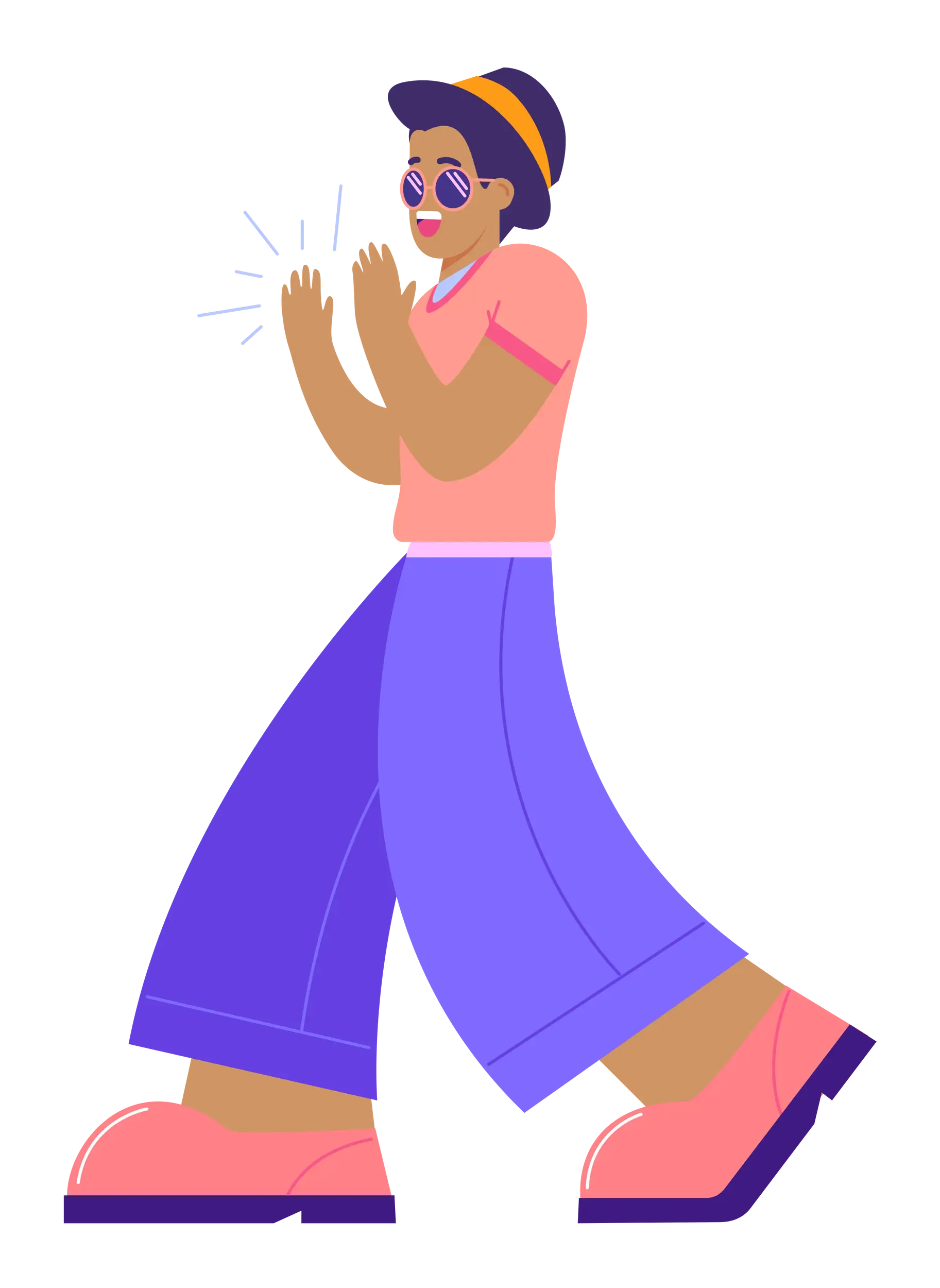 Casual Walking Person Illustration