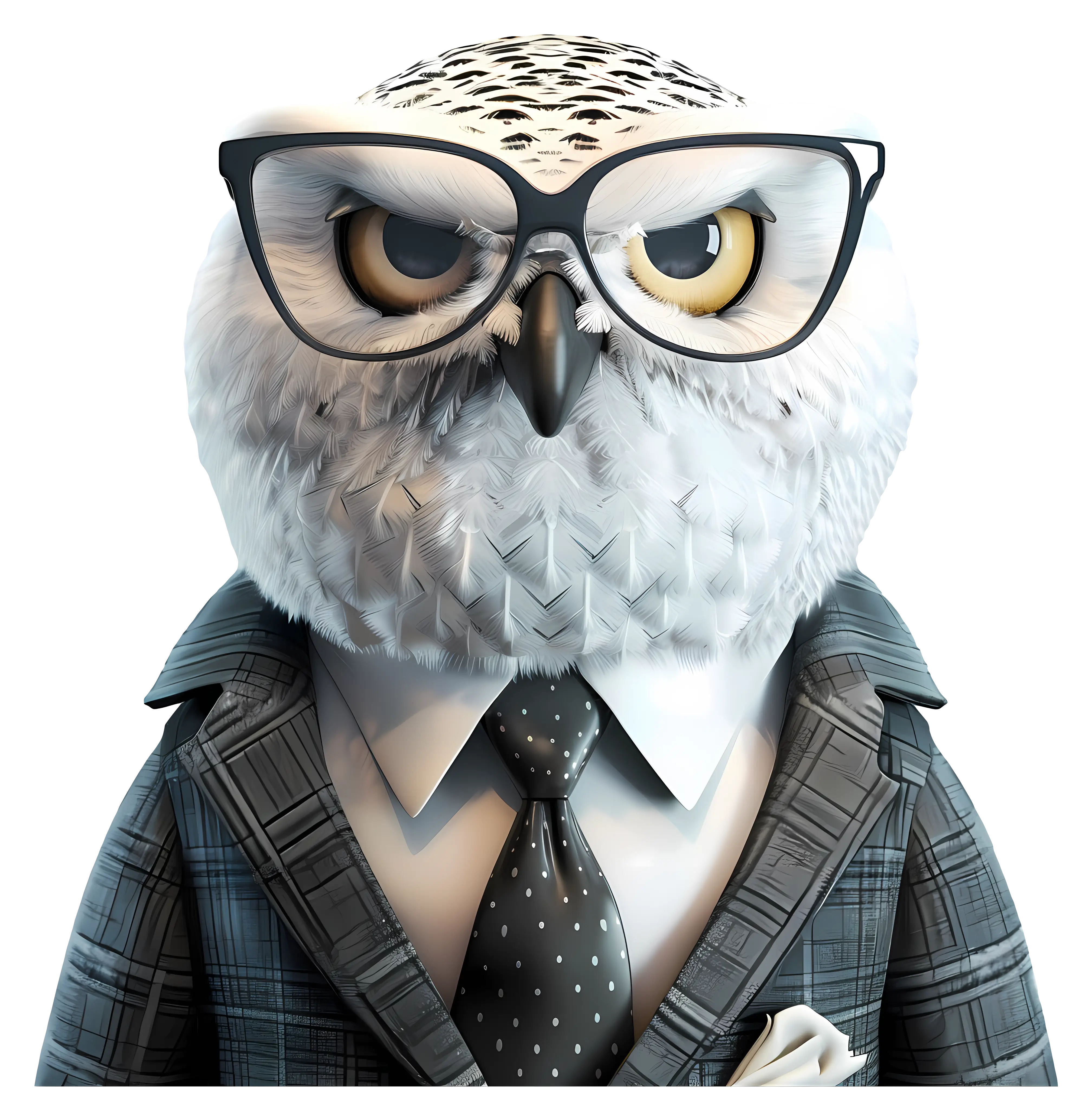 Owl in Suit with Glasses