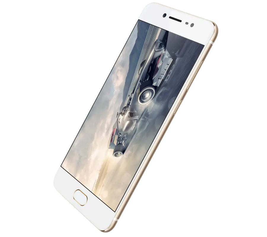 Smartphone with Racing Car on Screen