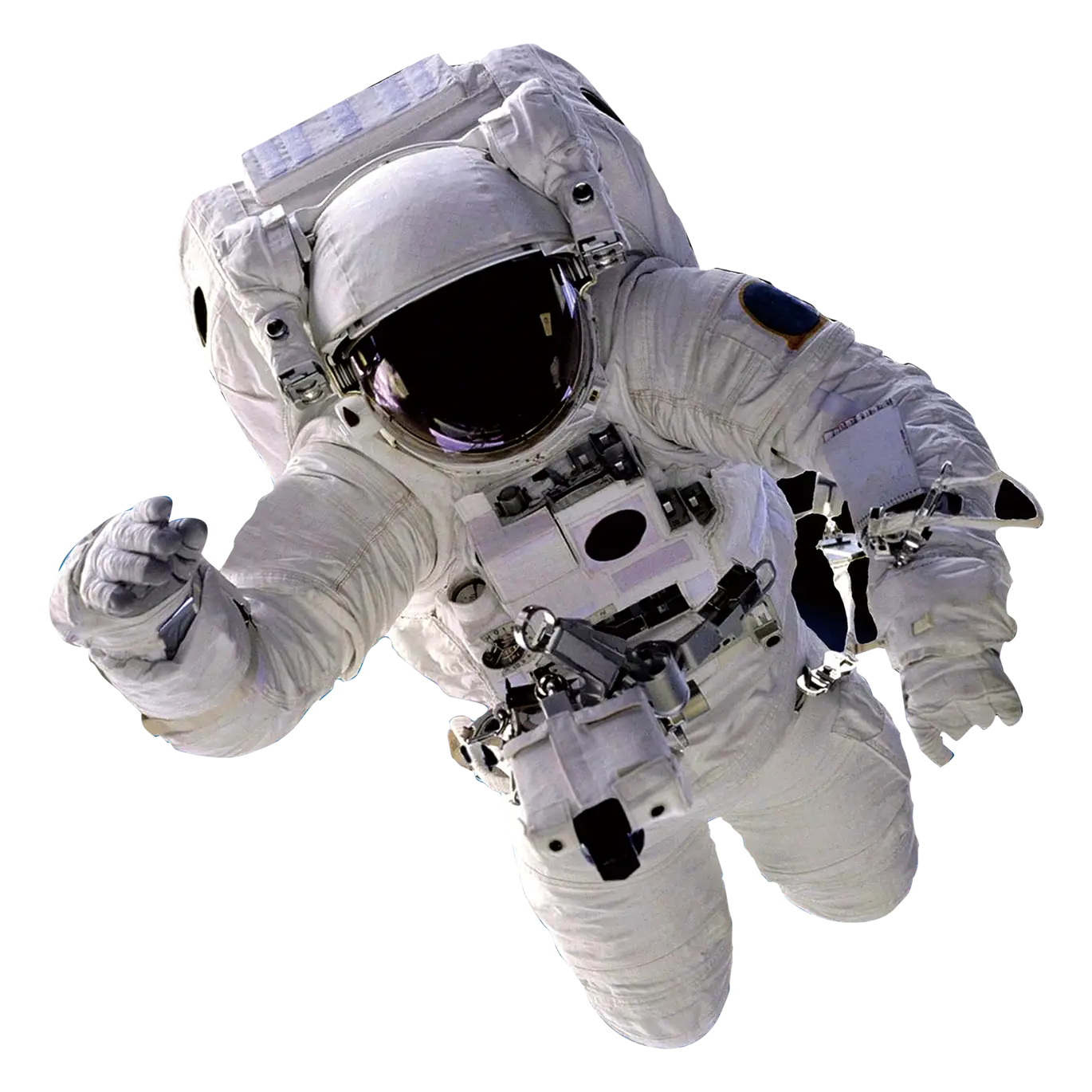 Astronaut Floating in Space Suit