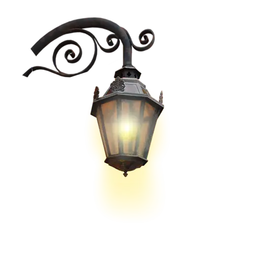 Vintage Street Lamp Illustrating Outdoor Lighting