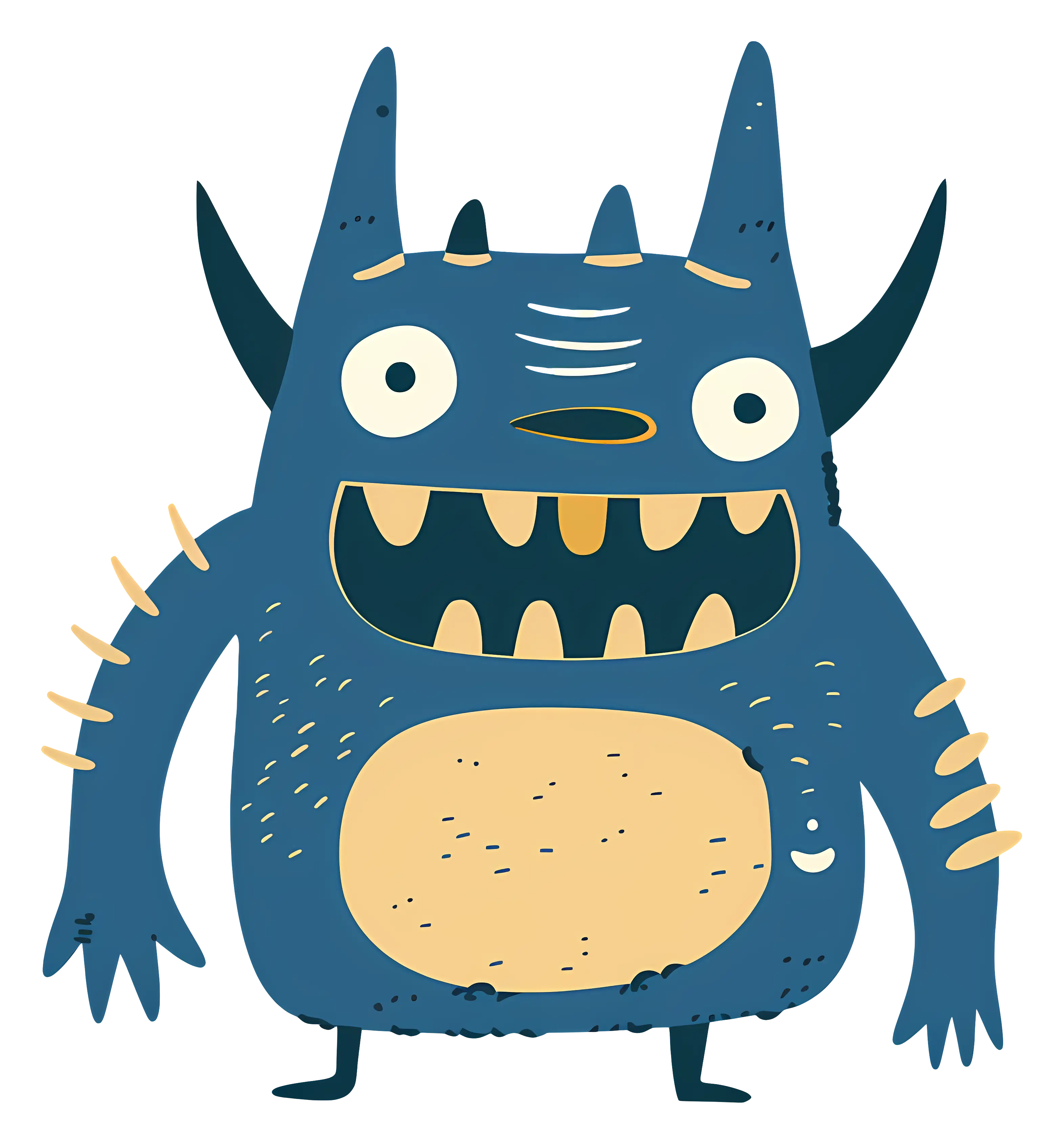Blue Cartoon Monster