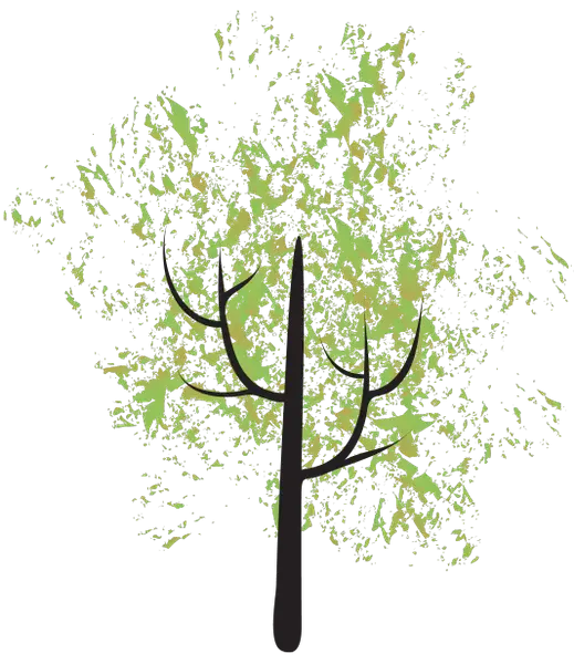 Abstract Green Tree Illustration
