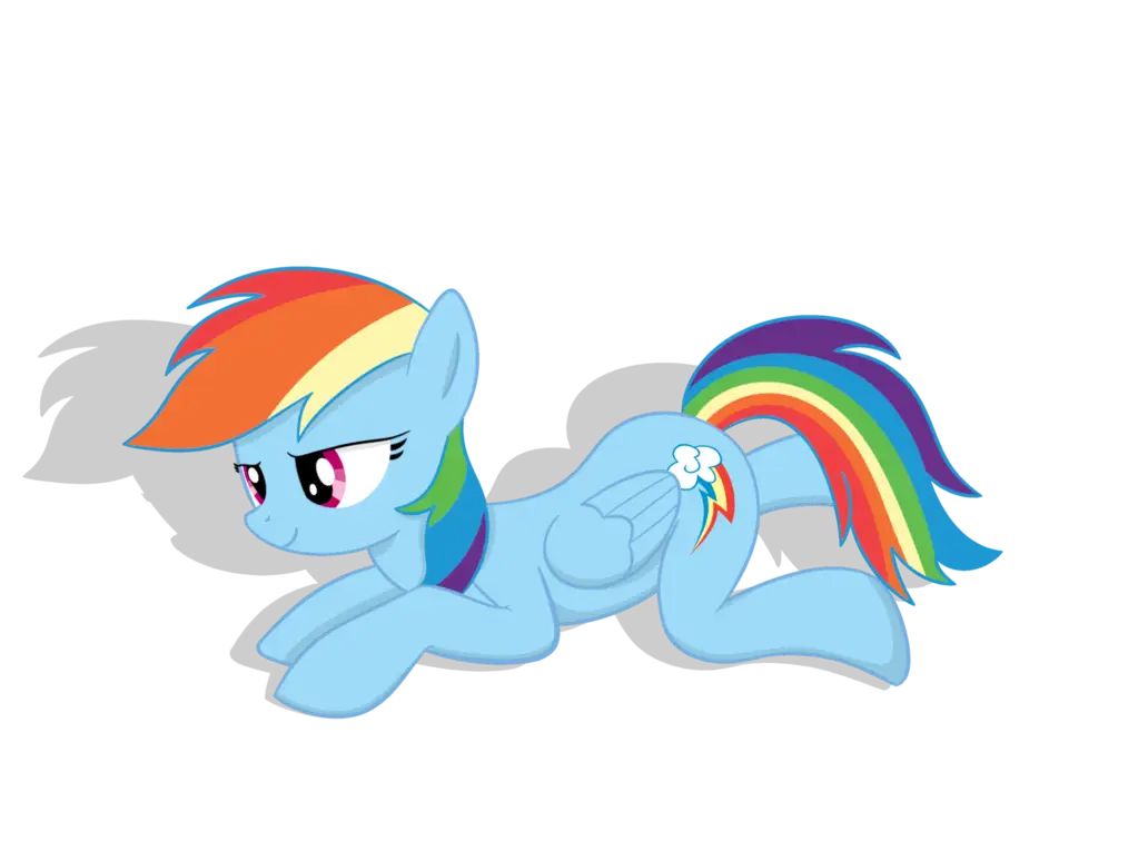 Rainbow Dash Cartoon Character Relaxing