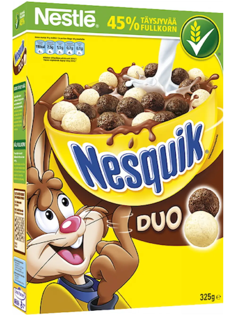 Nesquik Duo Cereal Box