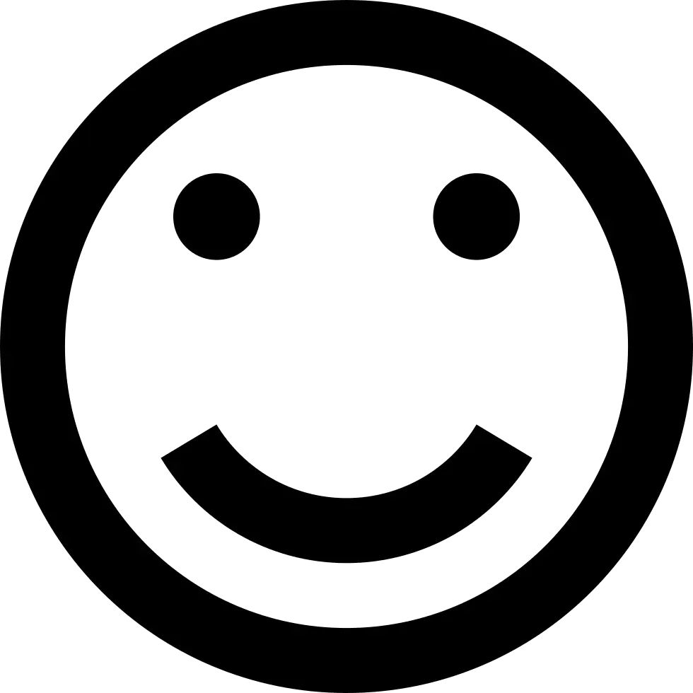 Black and White Smiley Face Icon