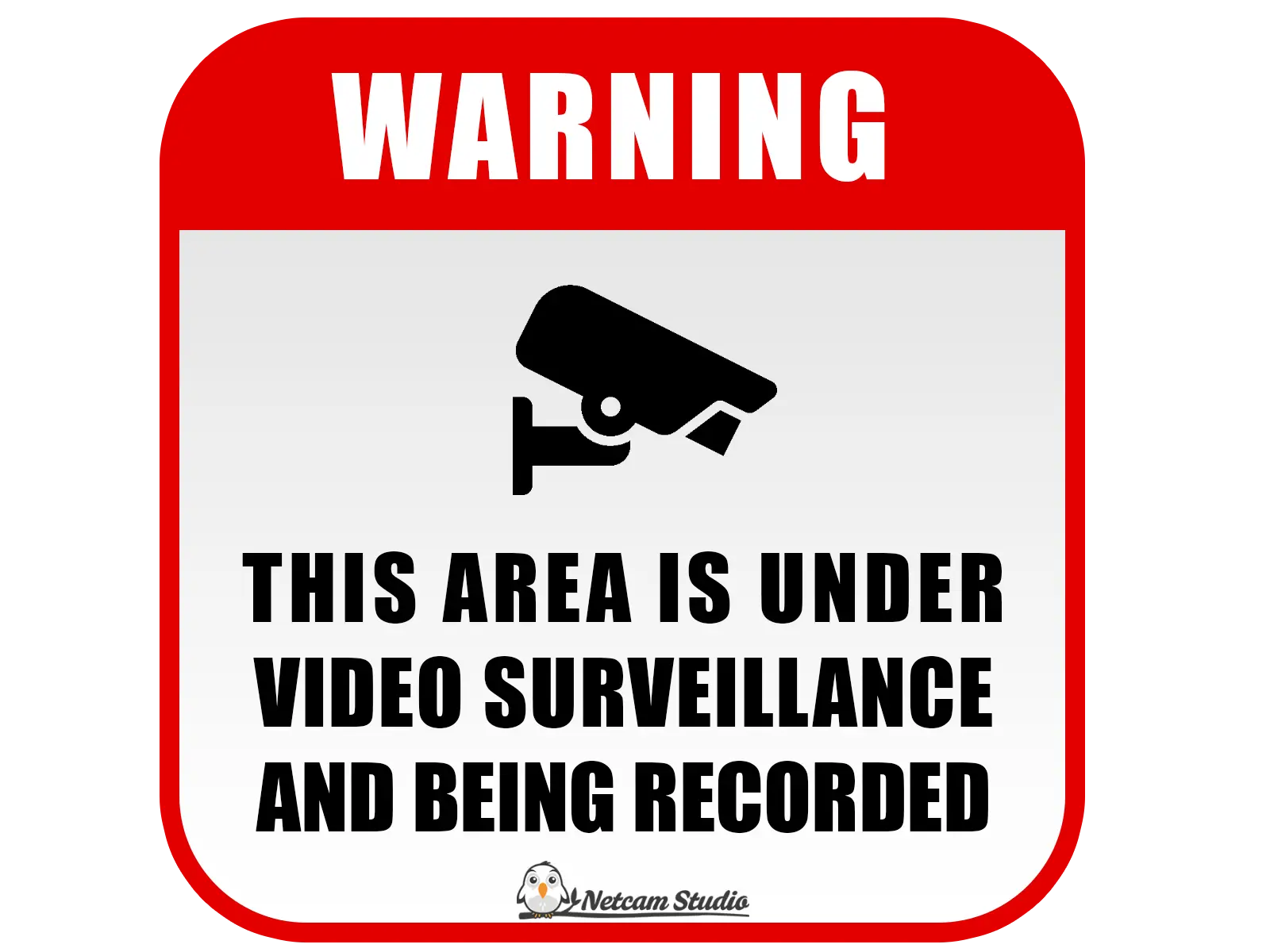 Warning Sign for Video Surveillance