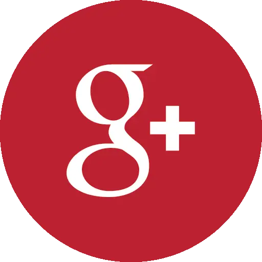 Google Plus Logo in Red Circle