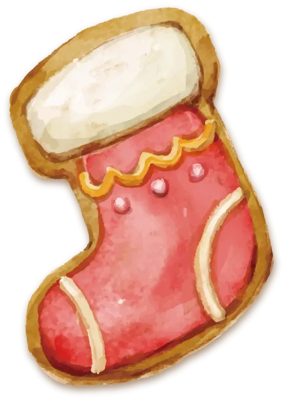 Christmas Stocking Shaped Cookie