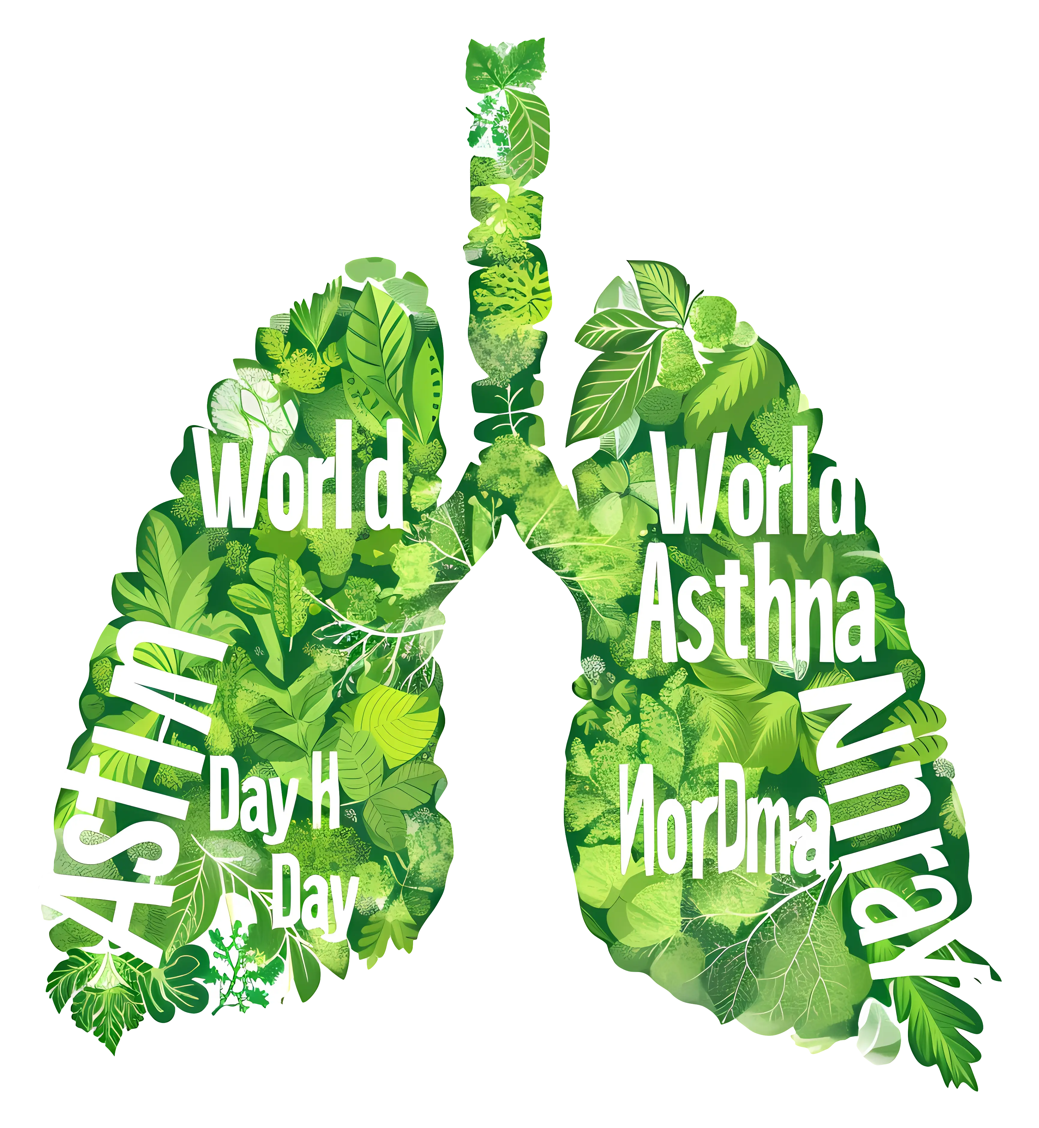 Green Lungs Illustration for World Asthma Day