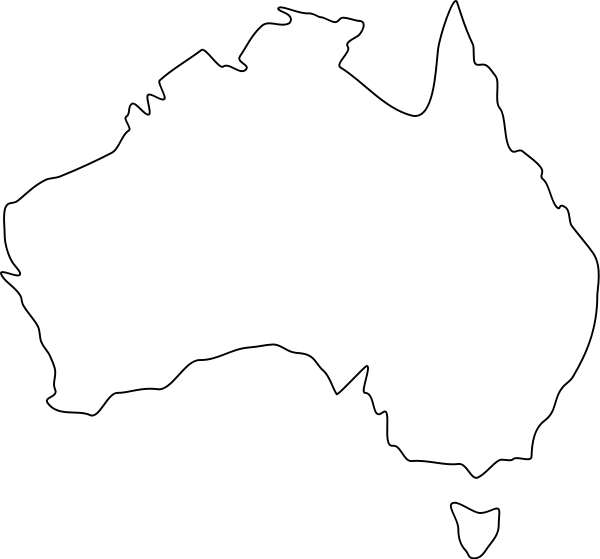 Outline Map of Australia