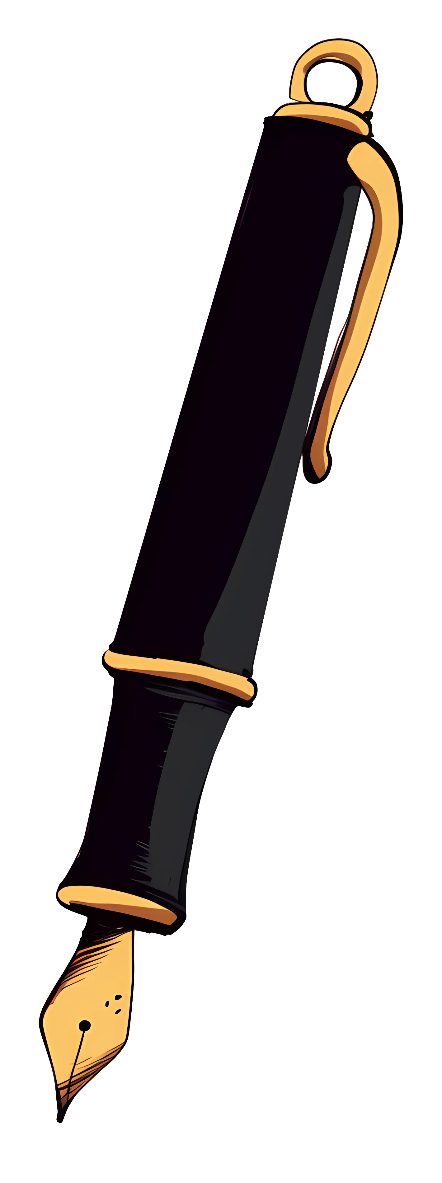 Stylish Fountain Pen Illustration