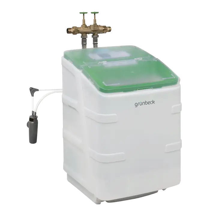 Water Softener Appliance with Green Lid
