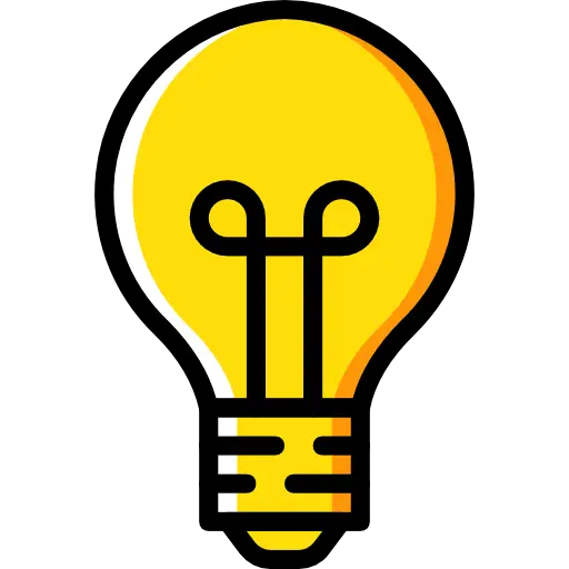 Yellow Light Bulb Icon for Creativity