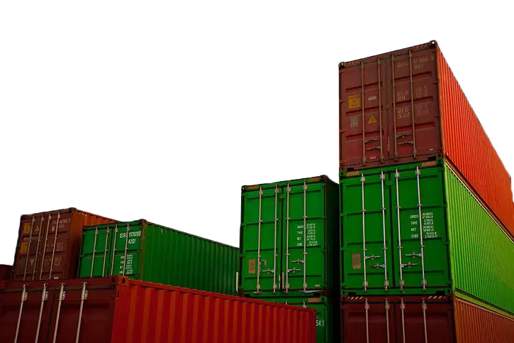 Stacked Colorful Shipping Containers