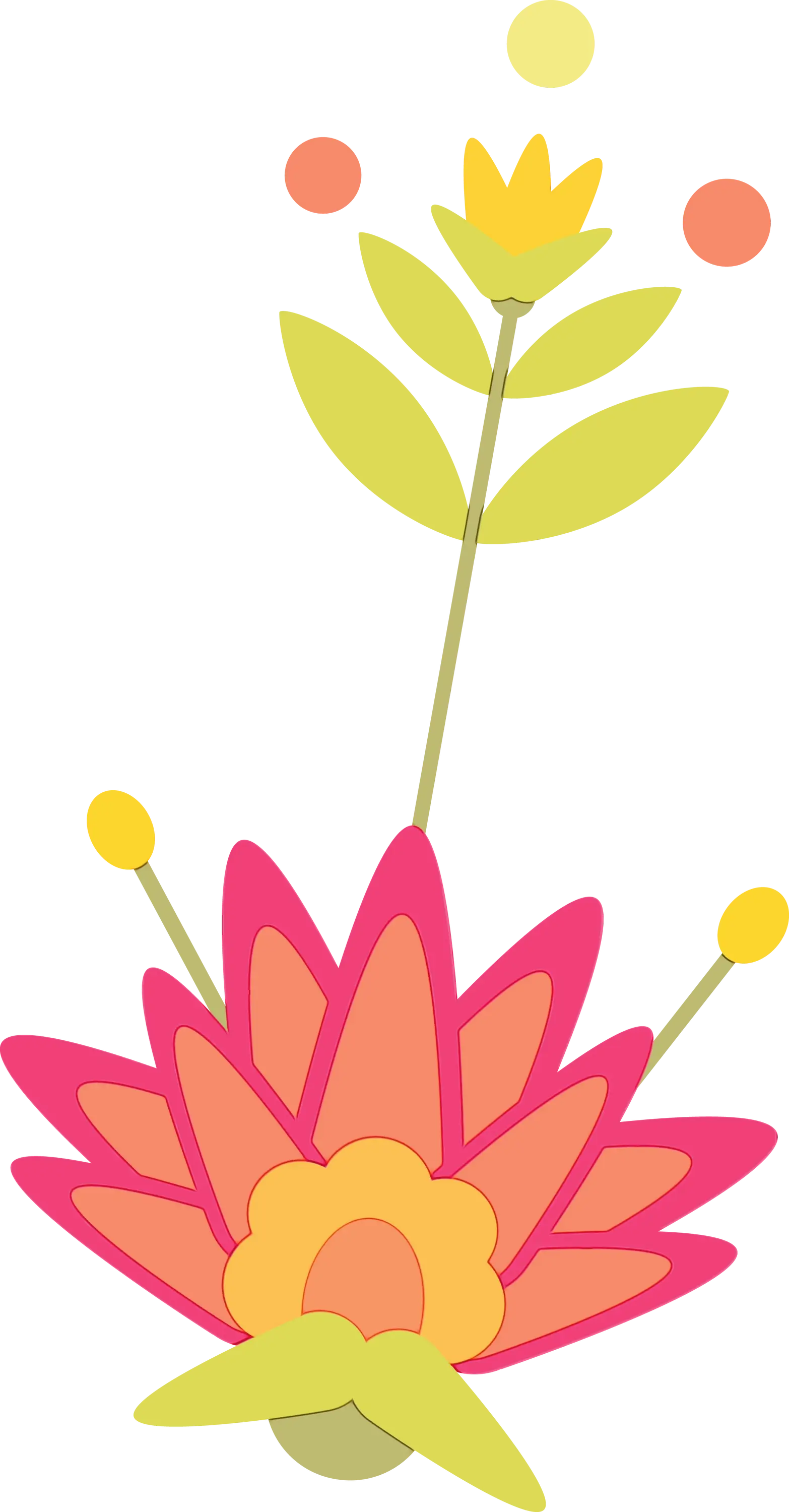 Colorful Cartoon Flower