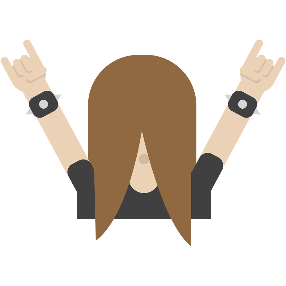 Rock Gesture Cartoon Character