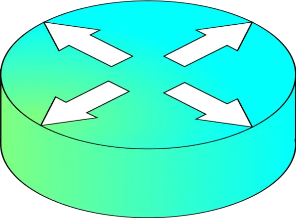 Green Router Icon for Network Connectivity