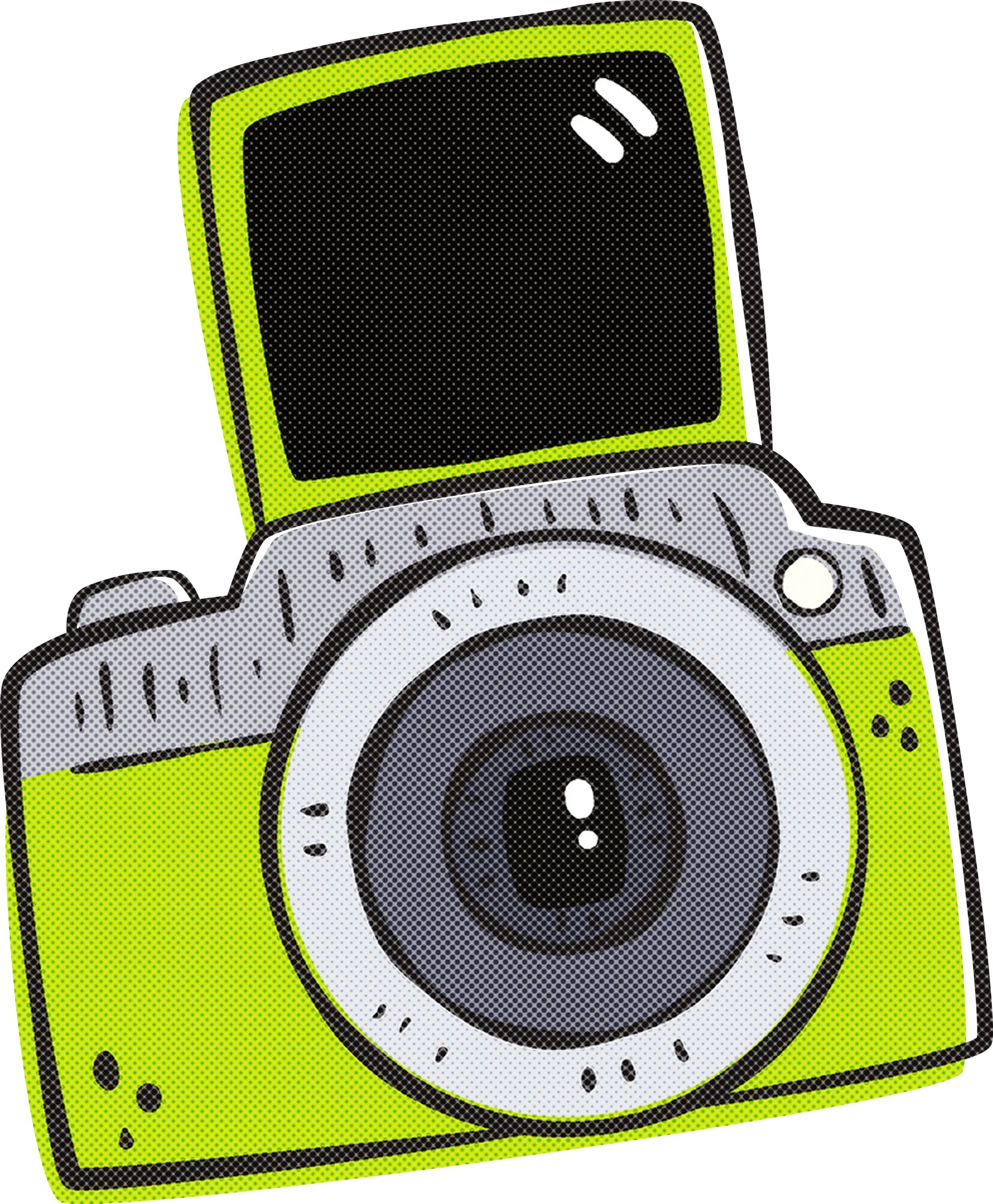 Green Retro Camera Illustration
