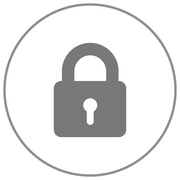 Gray Lock Icon for Security