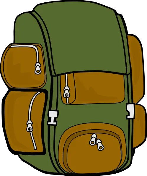 Green Backpack with Multiple Pockets for Outdoor Adventures