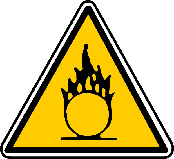 Flammable Warning Sign in Yellow Triangle