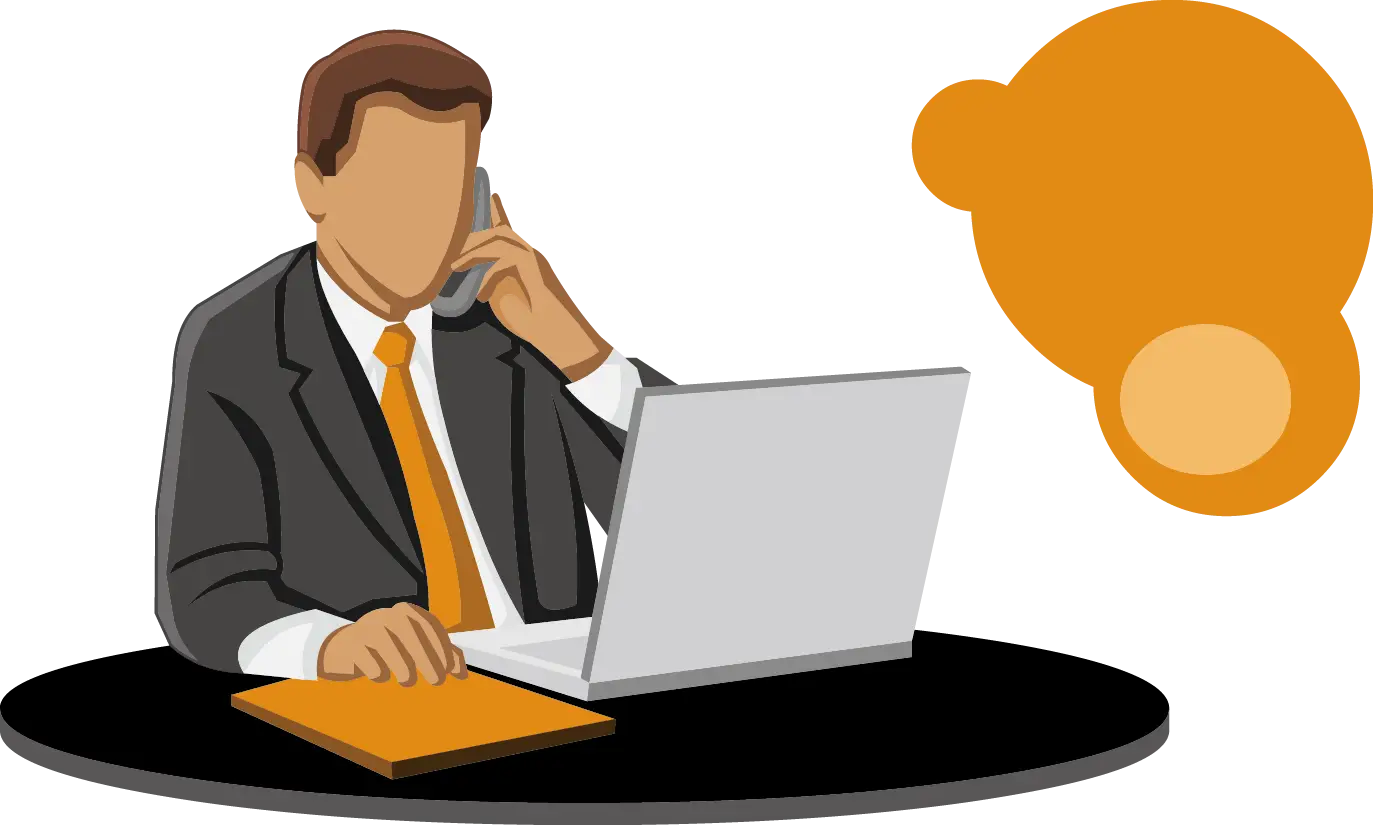 Businessman Working at Desk