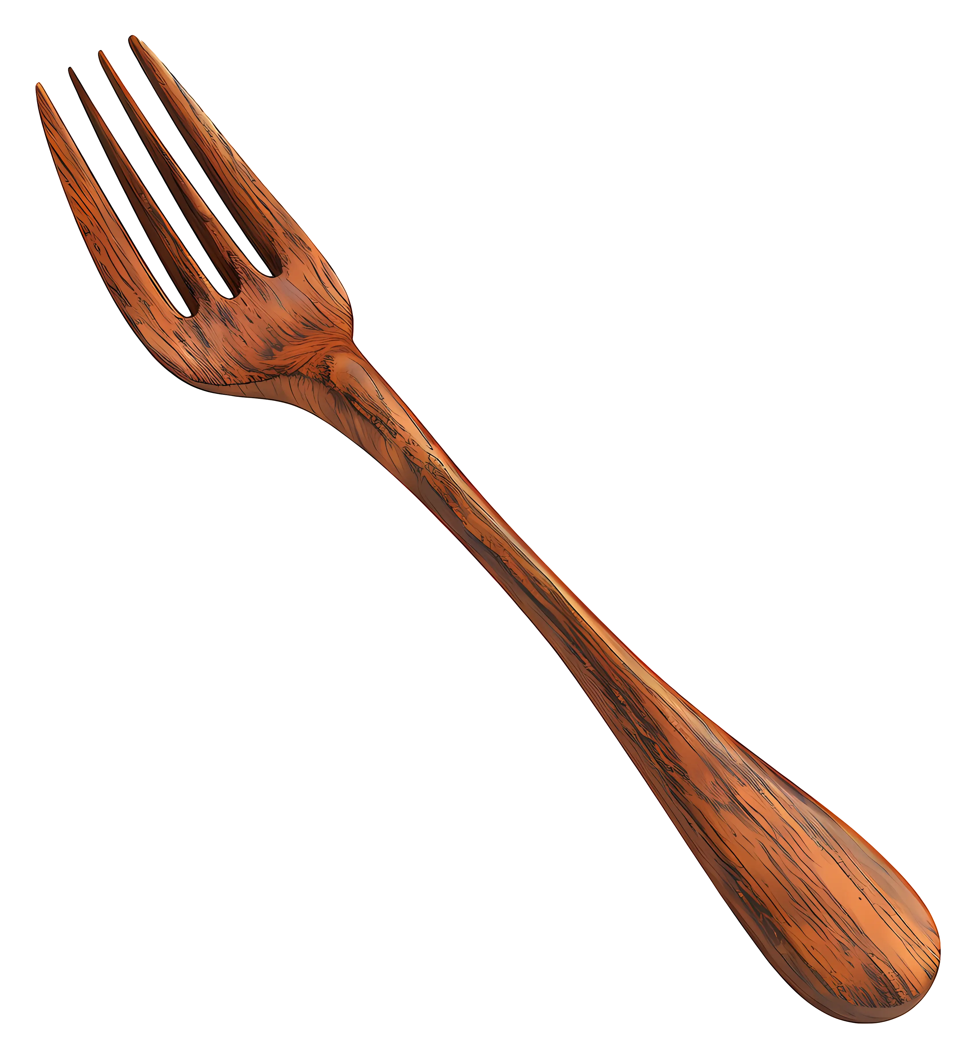 Beautiful Rustic Wooden Fork